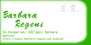 barbara regeni business card